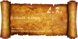 Lokodi Kinga névjegykártya